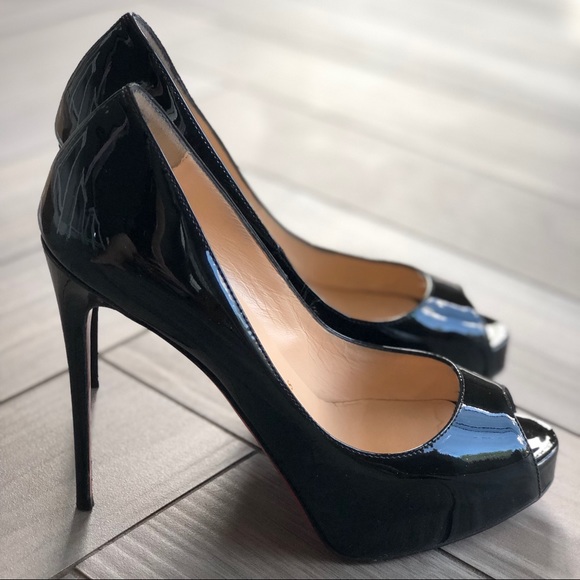 CHRISTIAN LOUBOUTIN Black Patent New Very Prive 36 - Picture 4 of 8